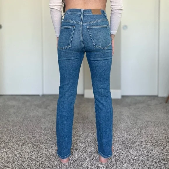 Madewell The Perfect Vintage Jean - Straight Leg - Medium Blue Wash - Size 26 - Picture 3 of 14